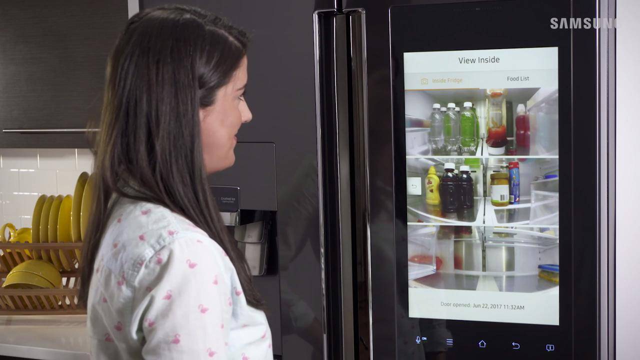 This Samsung Smart Fridge Has A Touch Screen And Three Cameras