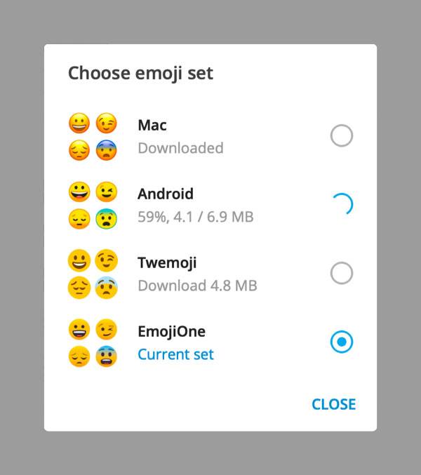 Telegram desktop emoji select