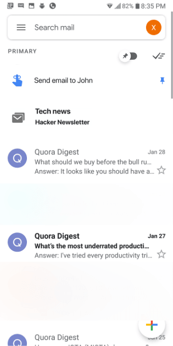 Gmail leaked screenshot