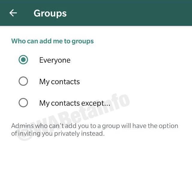 whatsapp group settings