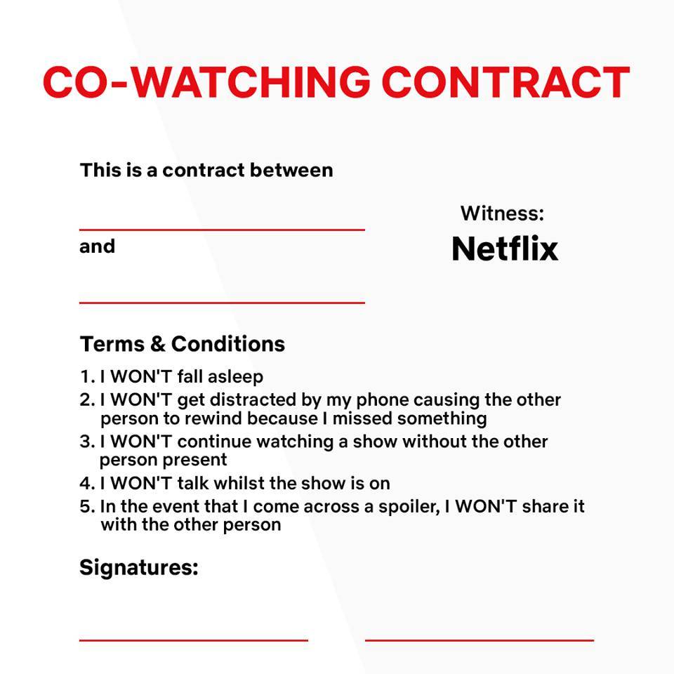 Netflix Co-watching contract