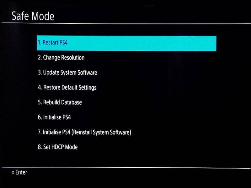 Playstation 4 safe mode 