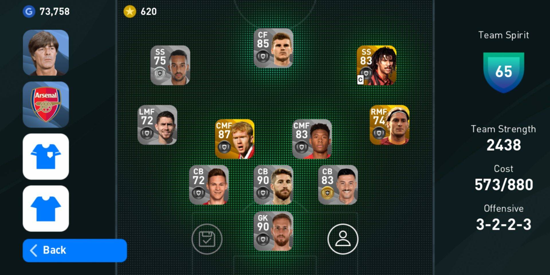 best squad in pes 2020 mobile