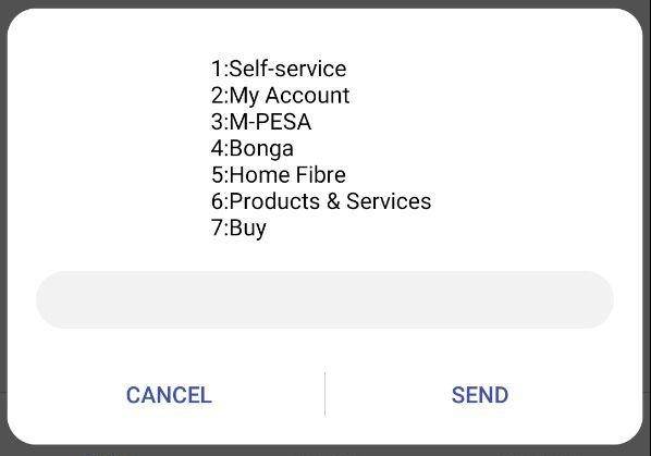 Safaricom new menu