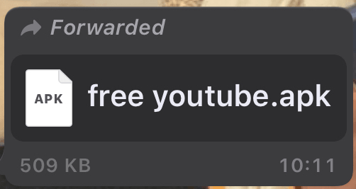 YouTube Malware App