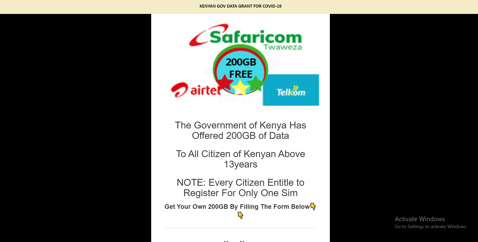 Safaricom Scam