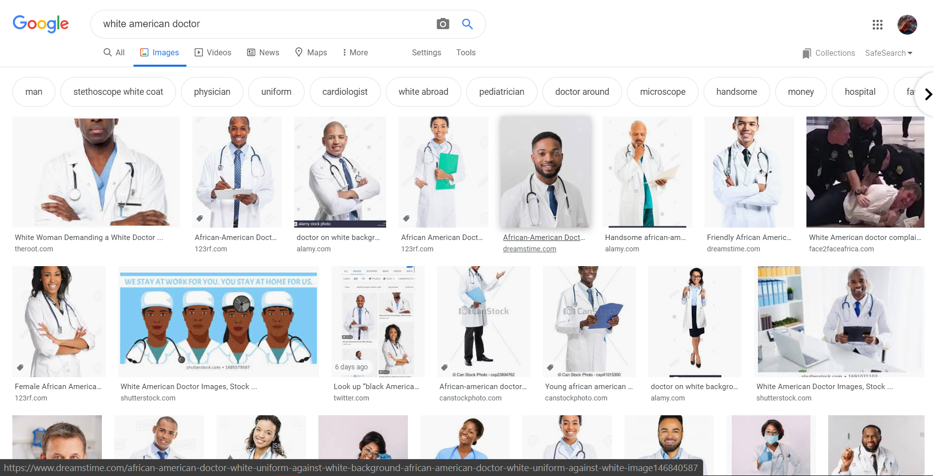 White American Doctor Google