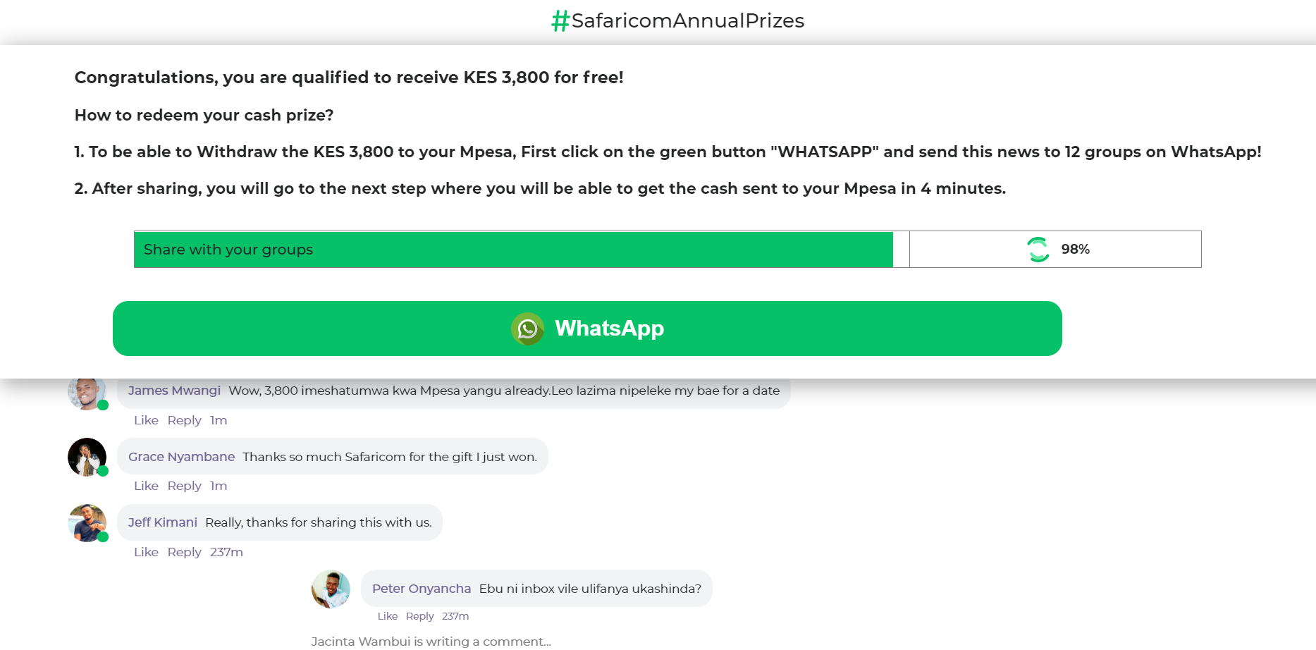 Safaricom Scam