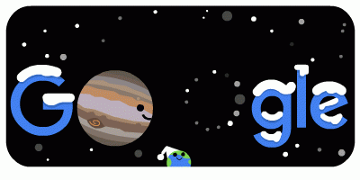 Google Doodle Winter Solstice Great Conjunction