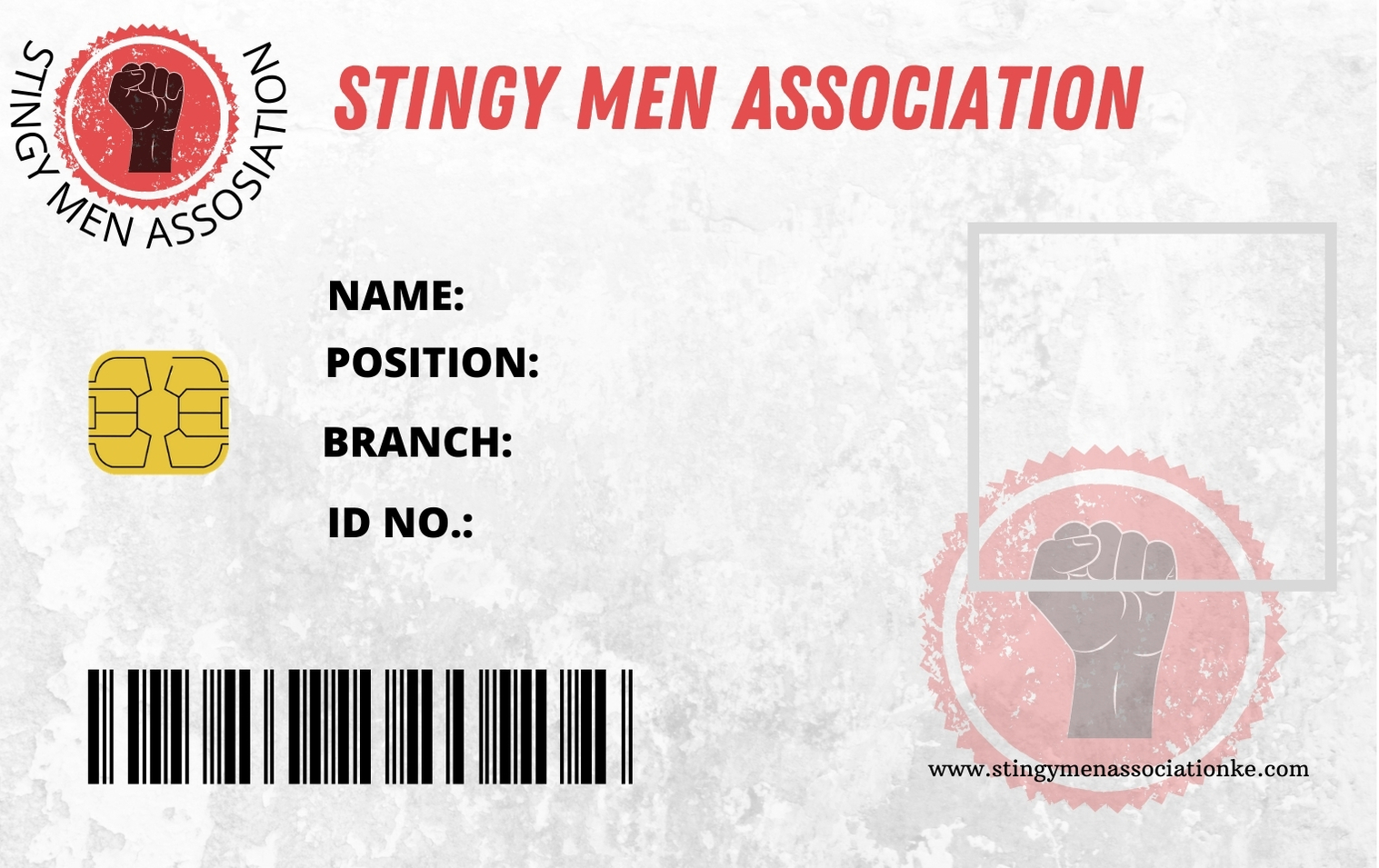 Stingy Men Association Card