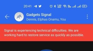 signal down screenshot