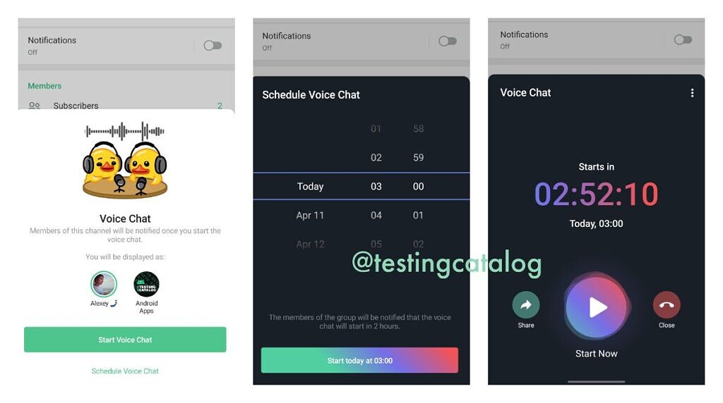 Telegram Schedule Voice Chats