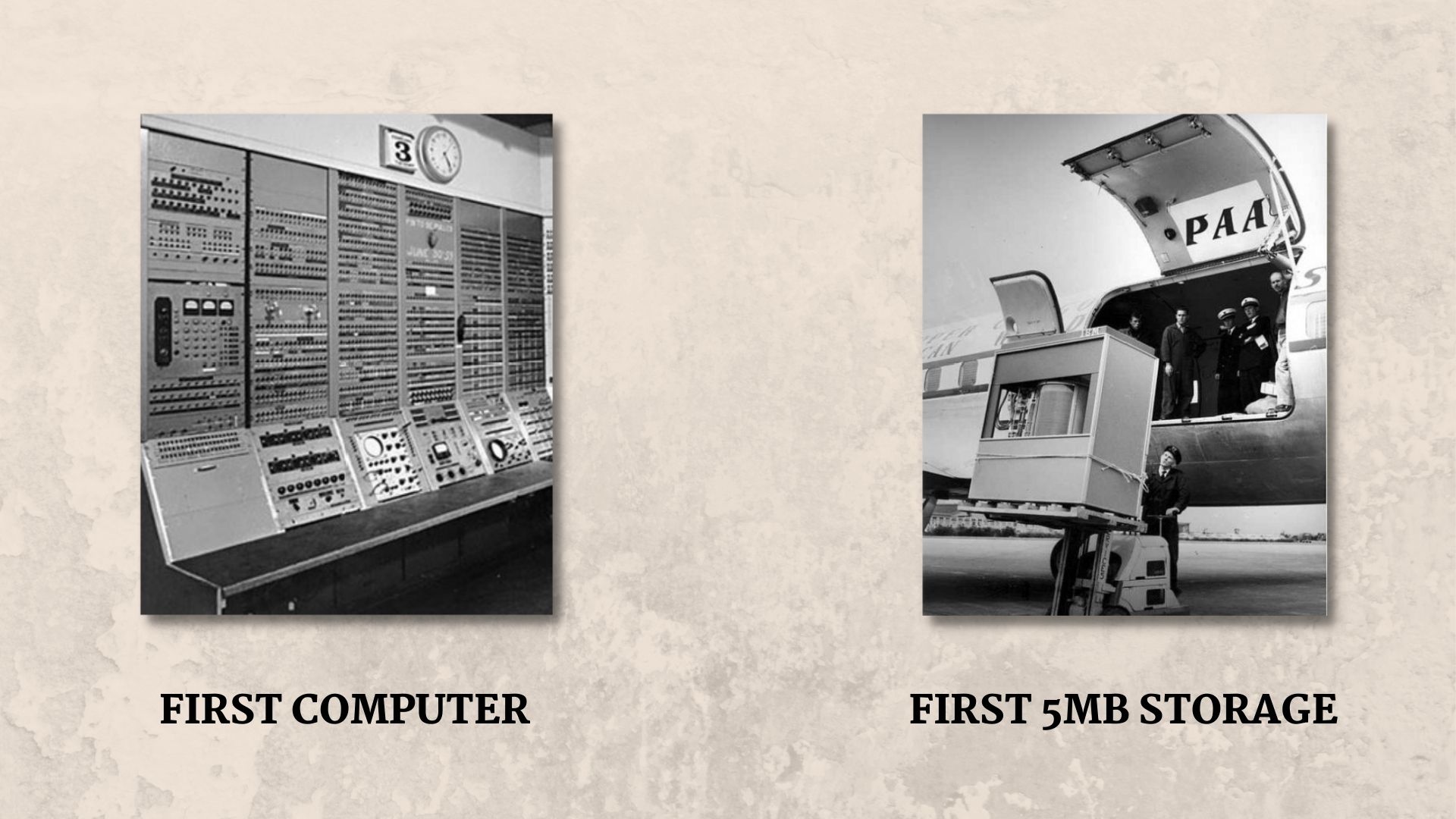 FIRST COMPUTER AND 5MB STORAGE