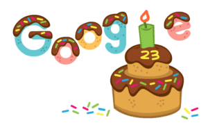Google Celebrates Its 23rd Birthday With Cake-Themed Doodle