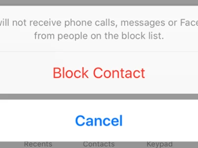 Block Contact iPhone