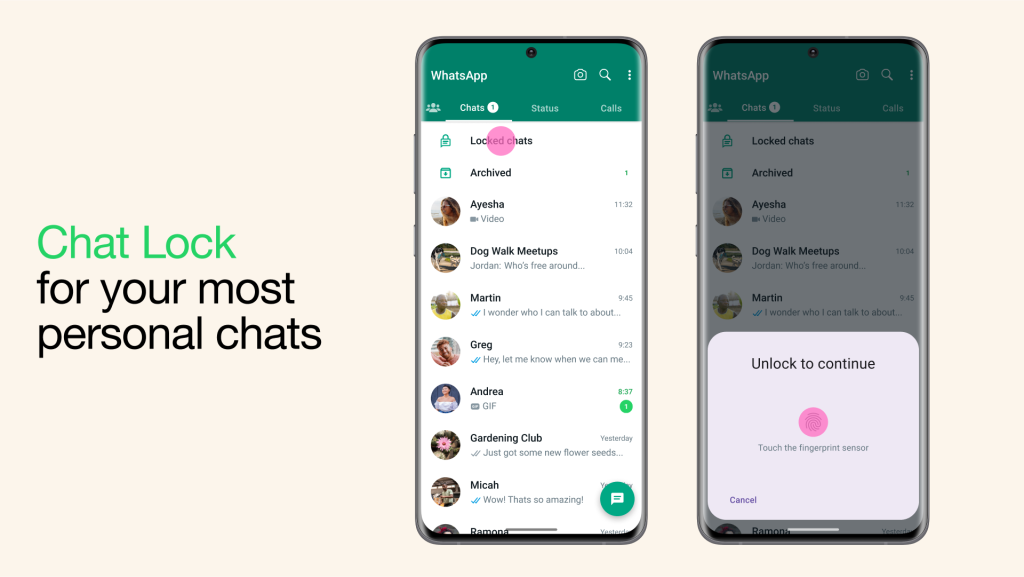 WhatsApp Chat lock Feature